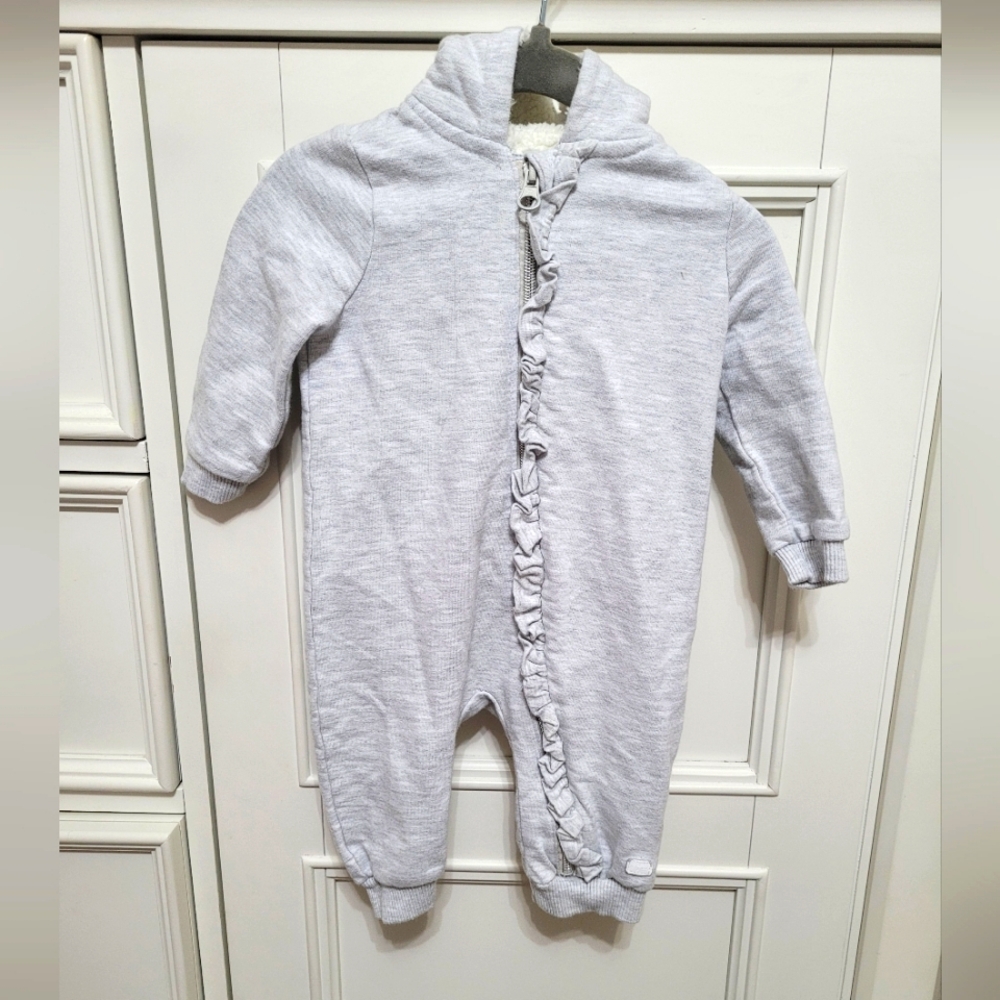 $ 💥3/$24 7 for All Mankind Zippered Ruffle Jumpsuit with‎ Fleece Lined Hoodie